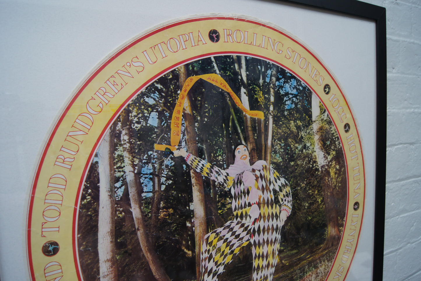 Framed 1970s Knebworth Advertising Poster (Rolling Stones Headline)