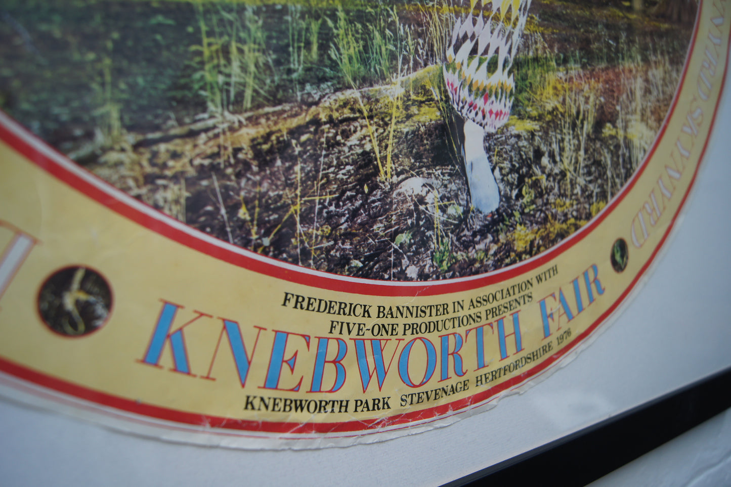 Framed 1970s Knebworth Advertising Poster (Rolling Stones Headline)