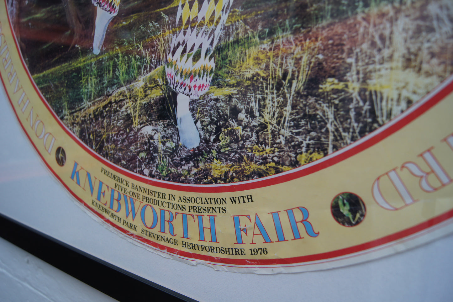 Framed 1970s Knebworth Advertising Poster (Rolling Stones Headline)
