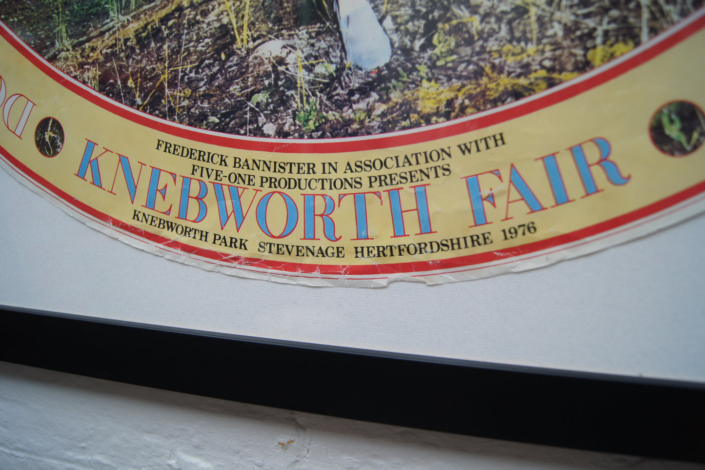 Framed 1970s Knebworth Advertising Poster (Rolling Stones Headline)