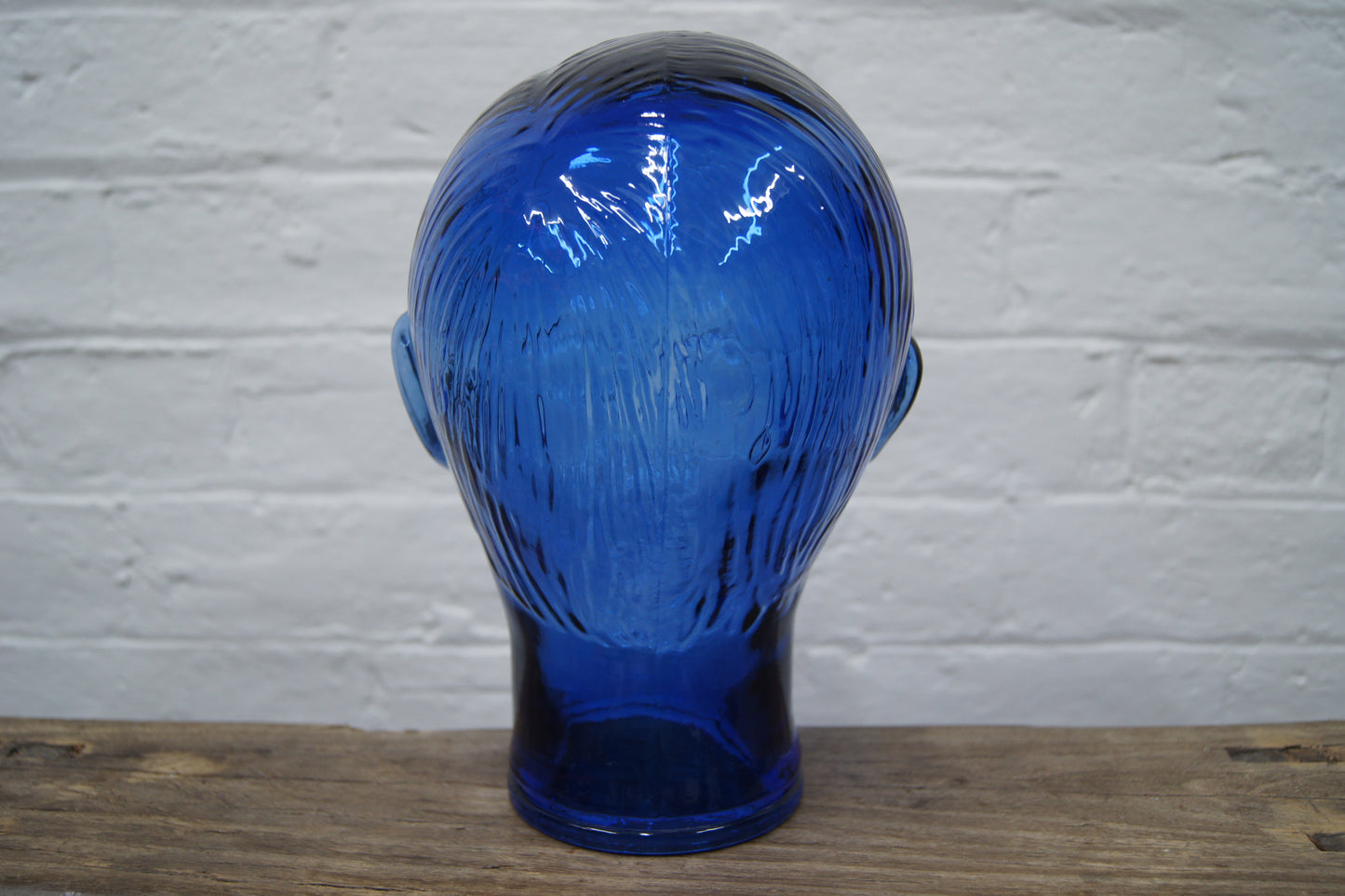 Vintage Blue Glass Head