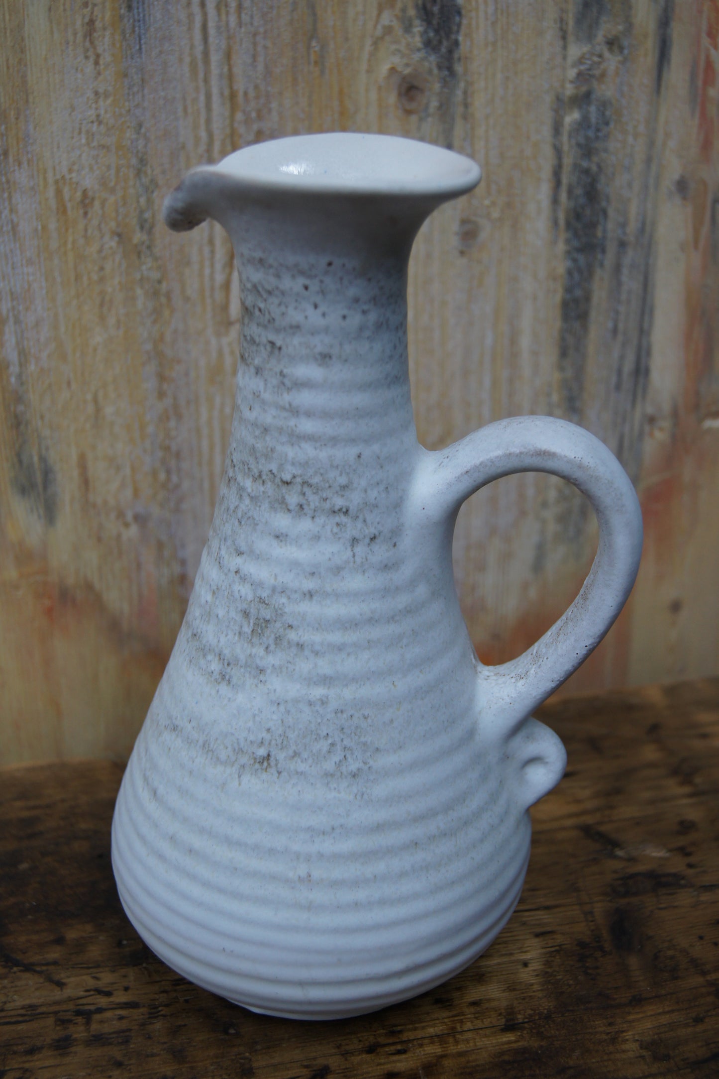 West German White Handled Jug/Vase