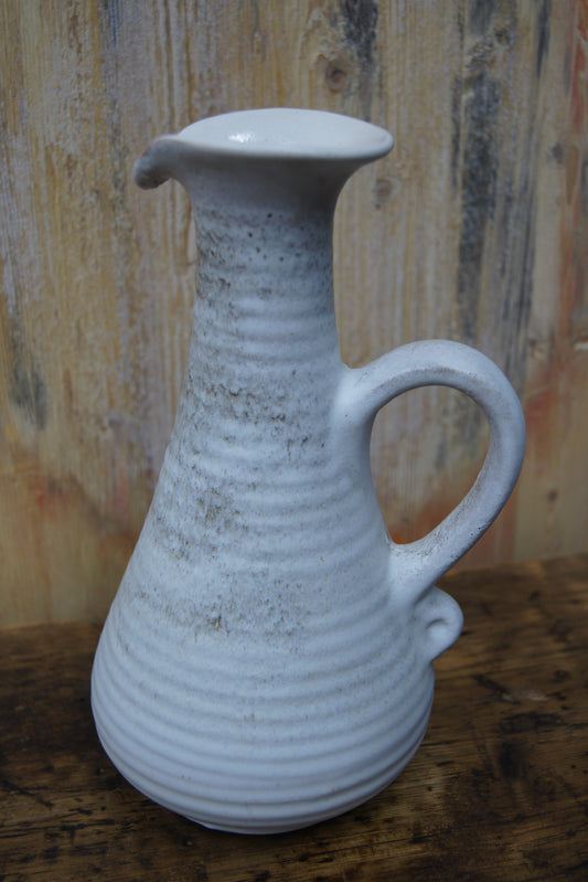 West German White Handled Jug/Vase