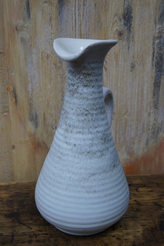 West German White Handled Jug/Vase