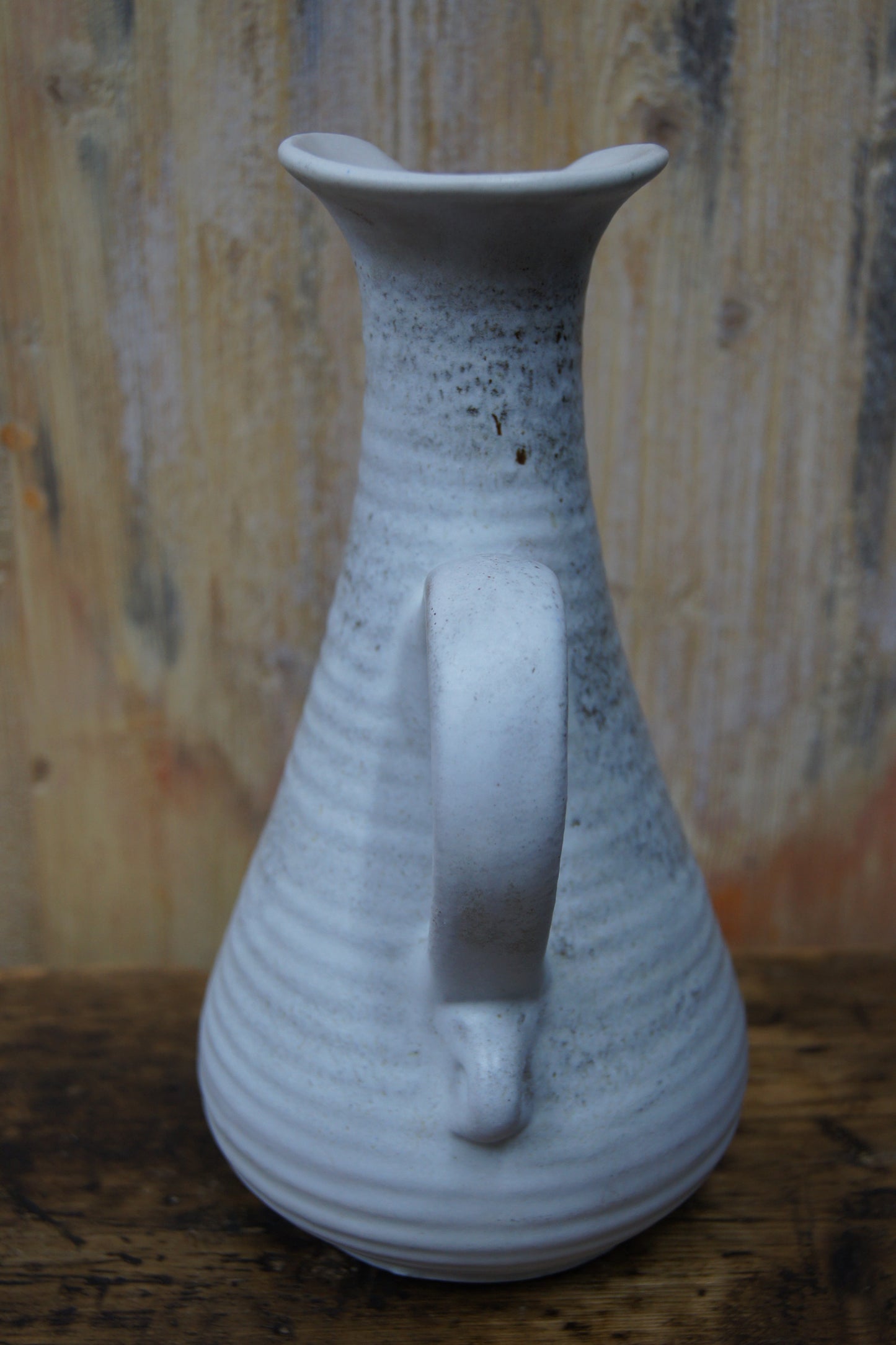 West German White Handled Jug/Vase