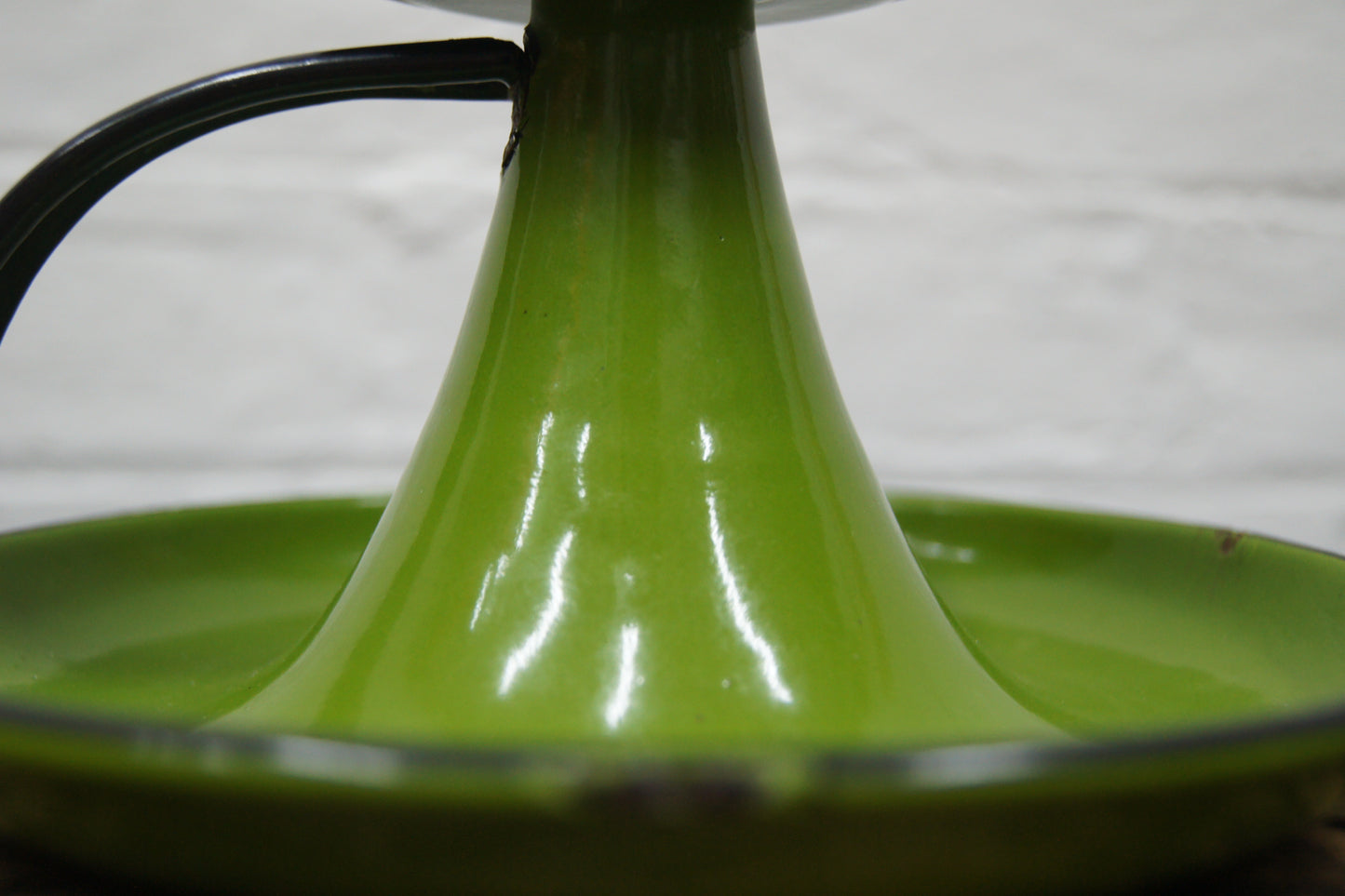 Green Enamelled Chamberstick