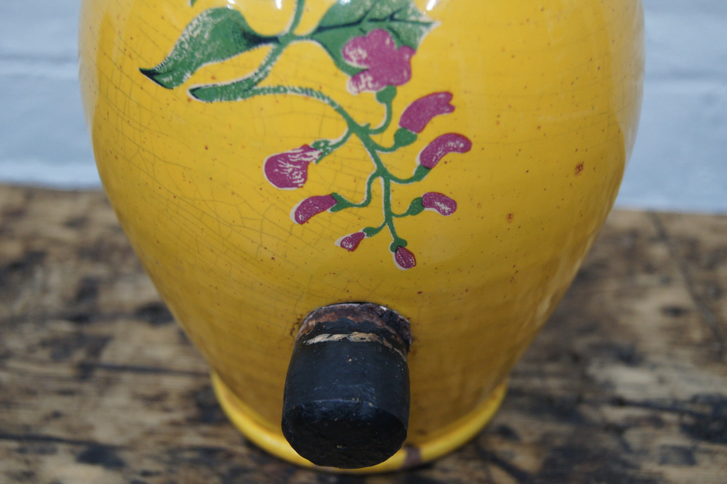 Vintage Yellow Vinegar Fermenting Vessel