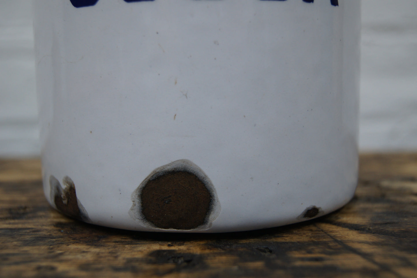 Vintage Cocoa enamelled Kitchen Canister