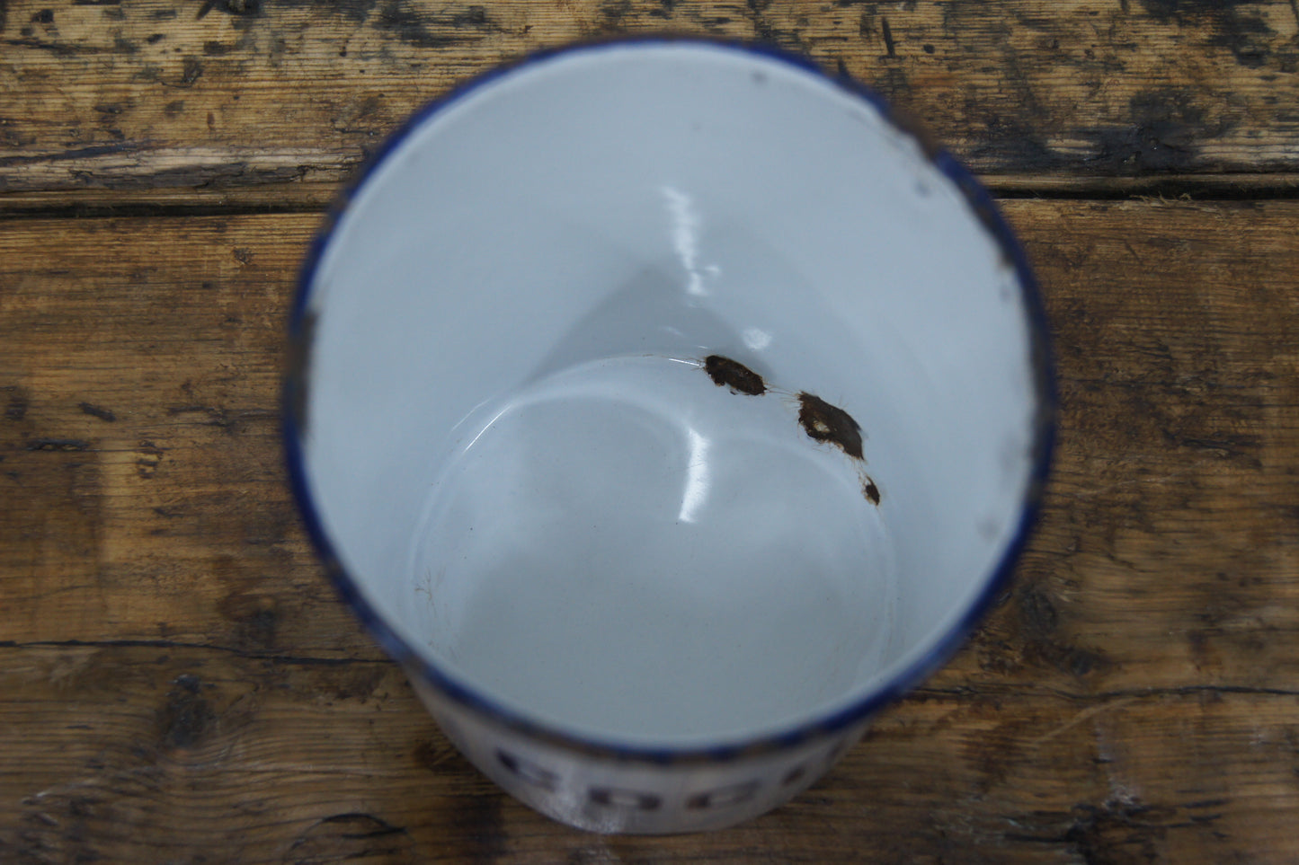 Vintage Cocoa enamelled Kitchen Canister