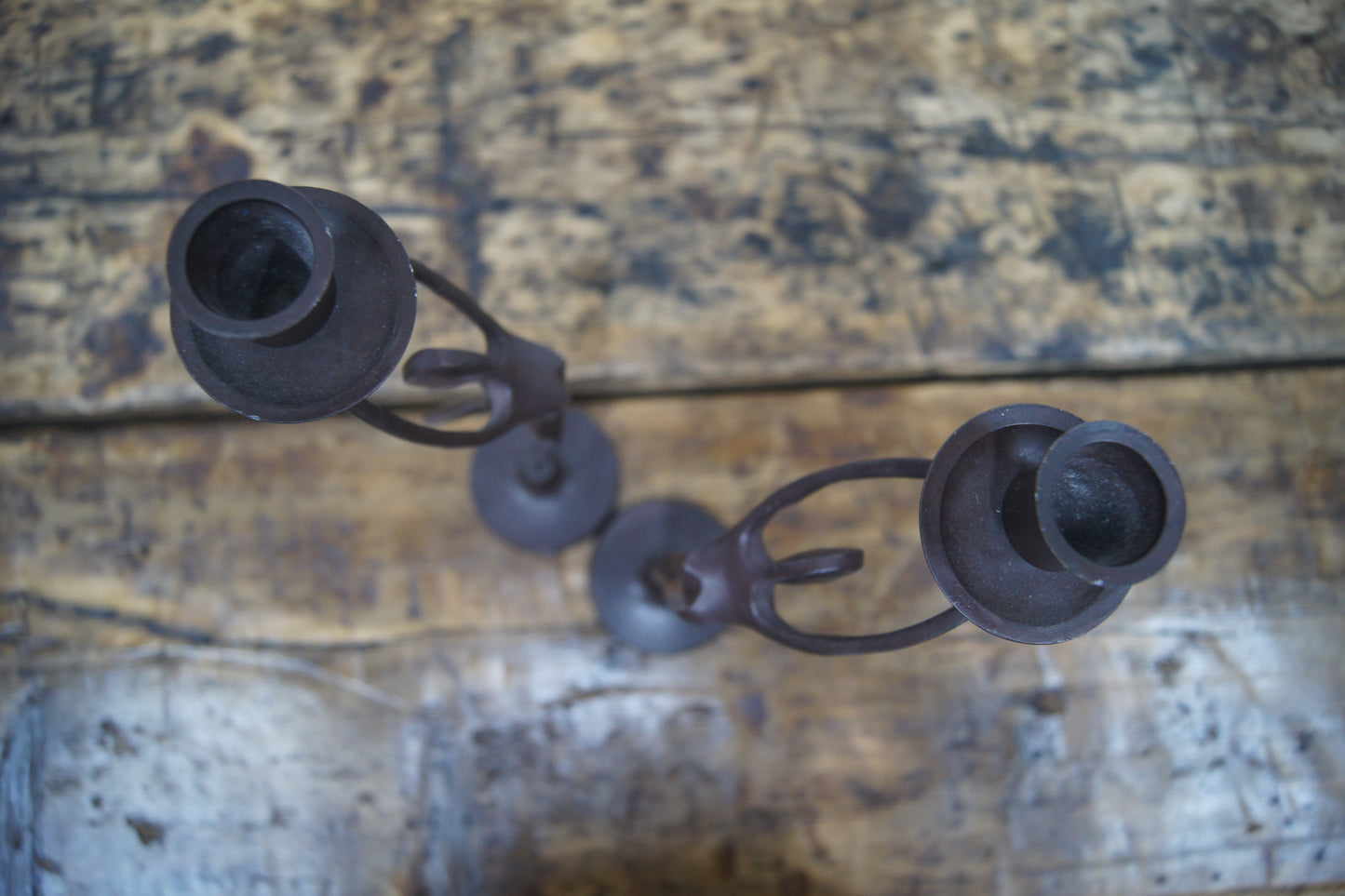 Pair of Metal Stylised Dancers Candlesticks