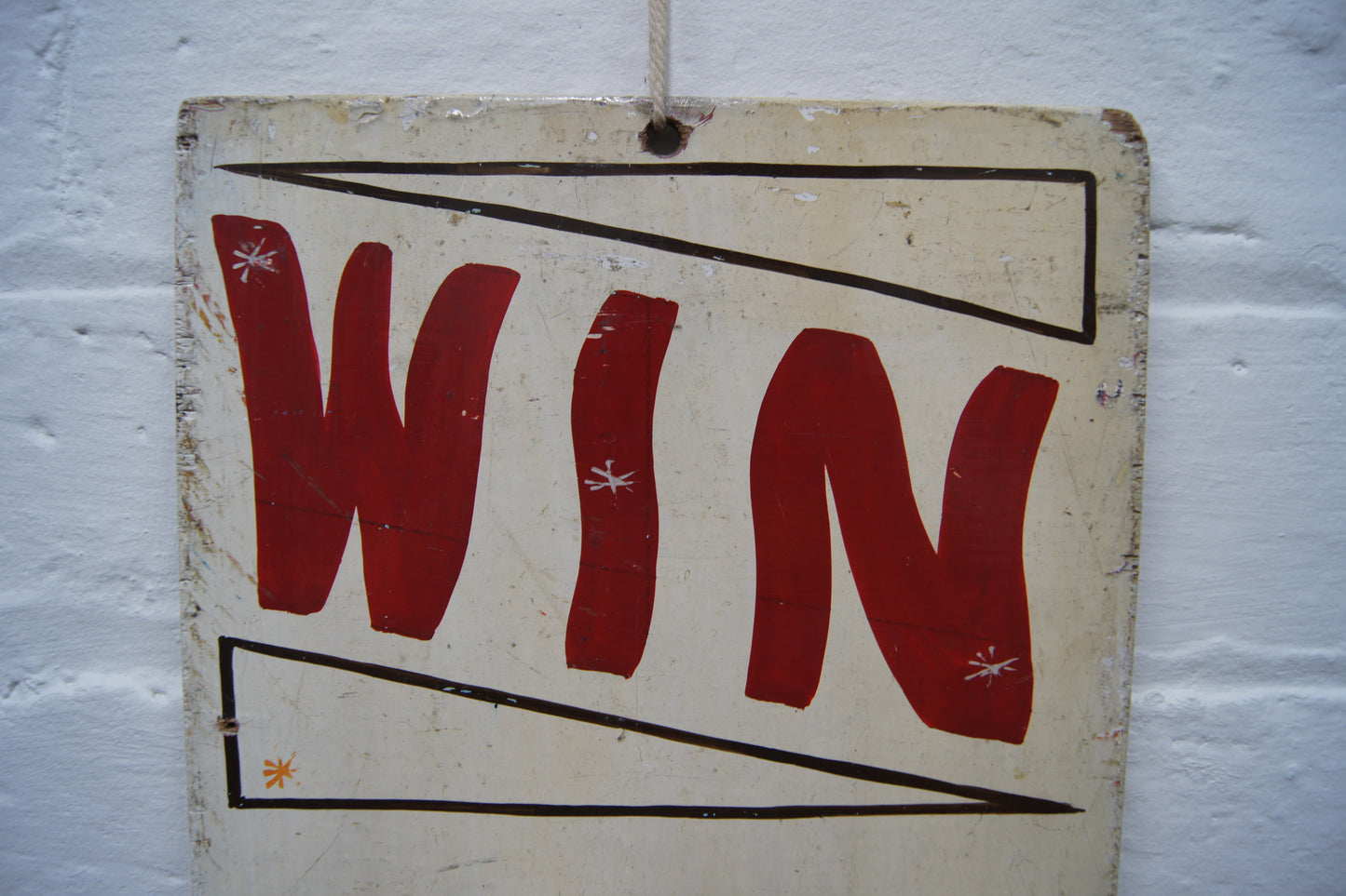 Vintage Hand-Painted Wooden Fairground Sign