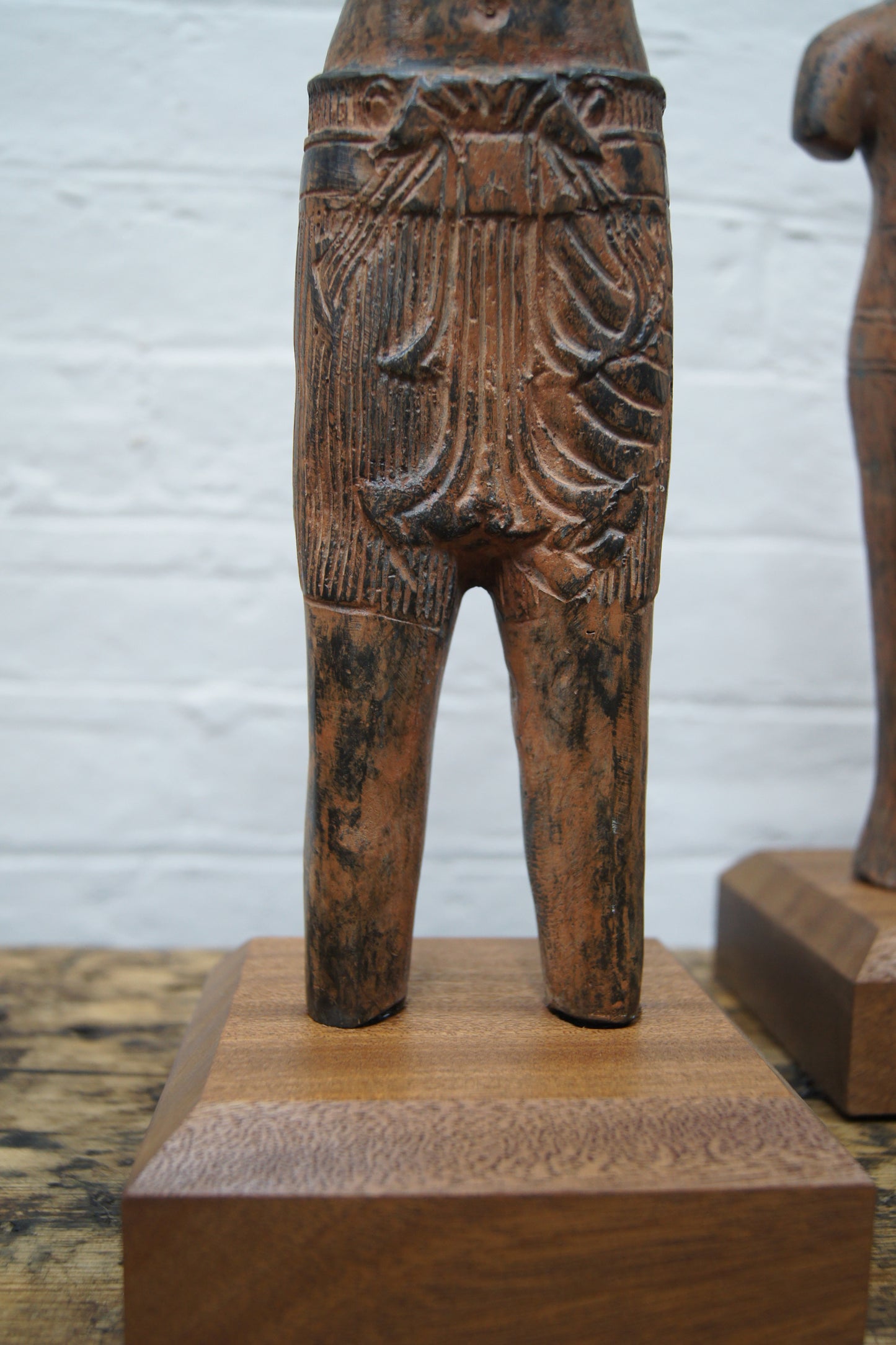 Pair of Bronze Khmer Statues