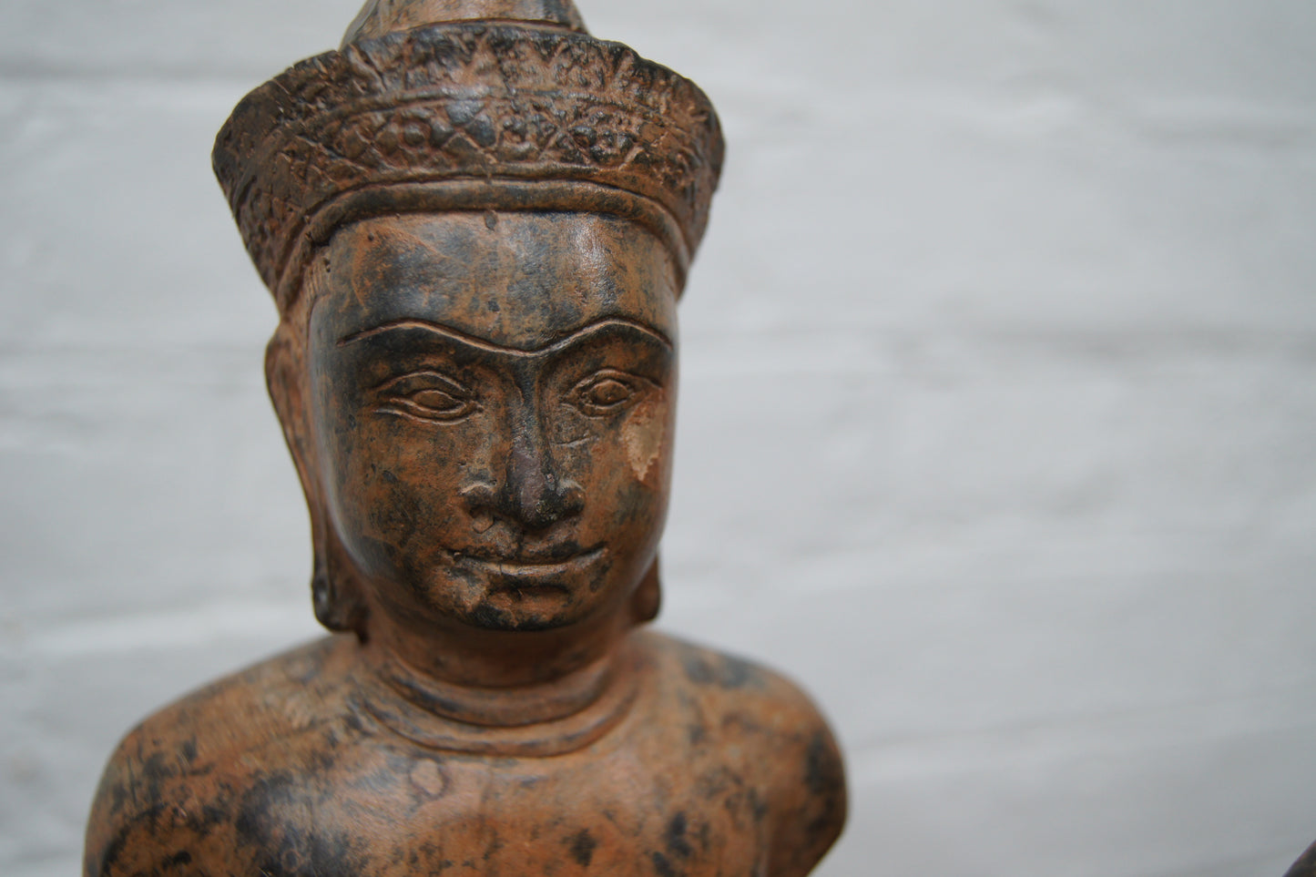Pair of Bronze Khmer Statues